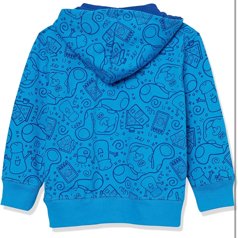 Nickelodeon Baby Boys' Blue's Clues Toddler All Over Print Zip Up Fleece Hoodie - Picture 2 of 2